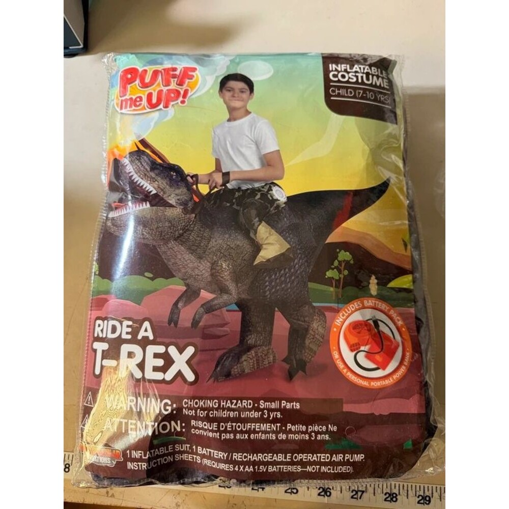 Costume Halloween dinosaur inflatable Child 7-10 years